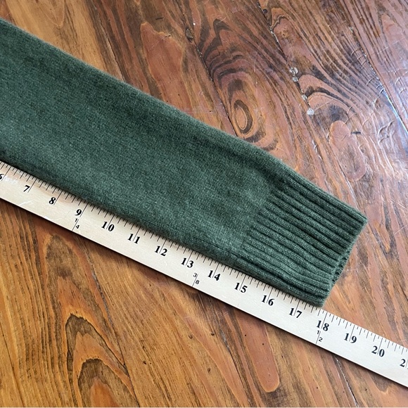 ELYSEWALKER Dove Cropped Cashmere Cardigan Bayleaf Olive‎ Green Luxurious size S - Picture 13 of 16